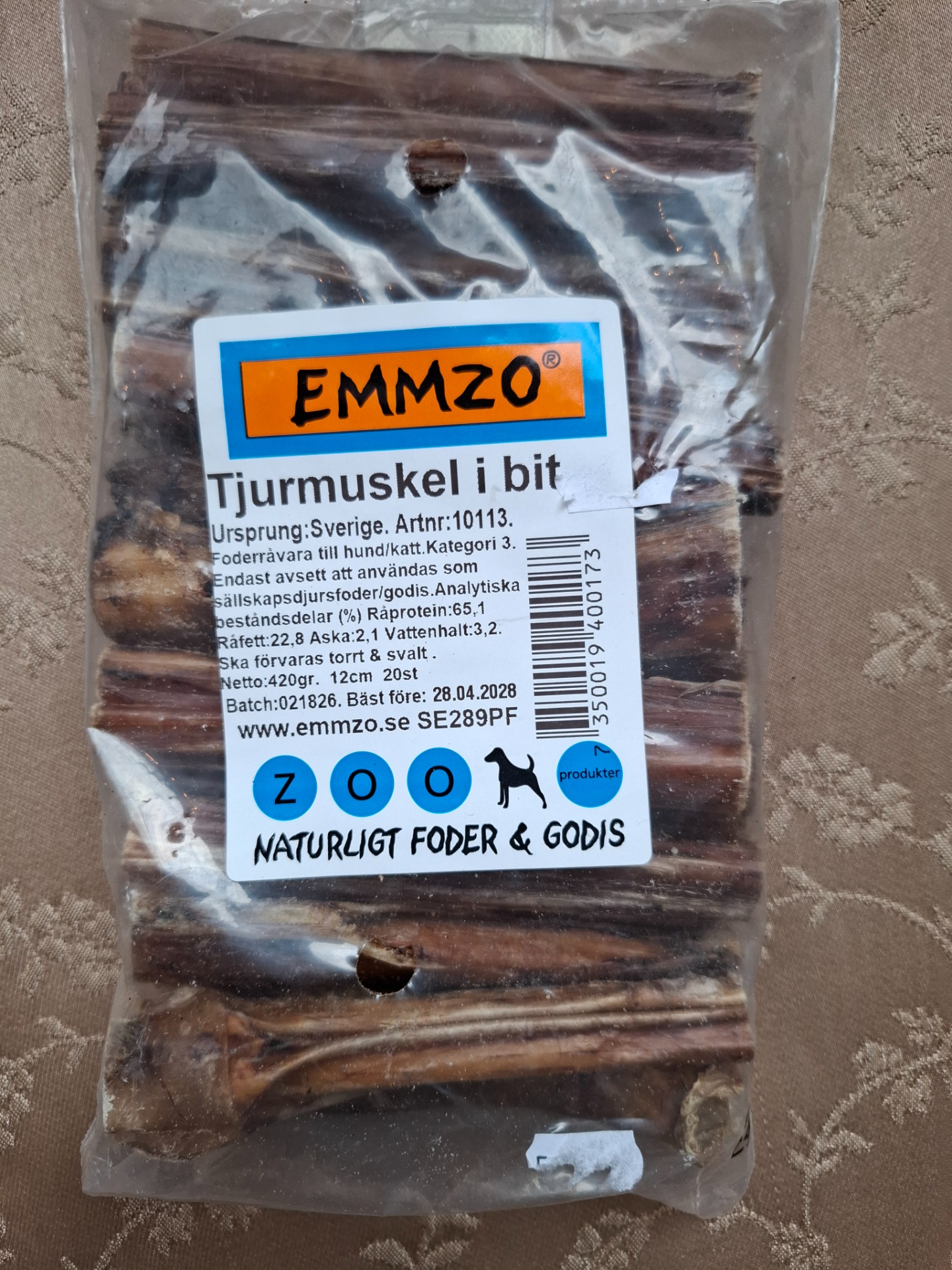 Emmzo Svensk Tjurmuskel 12 cm storpack
