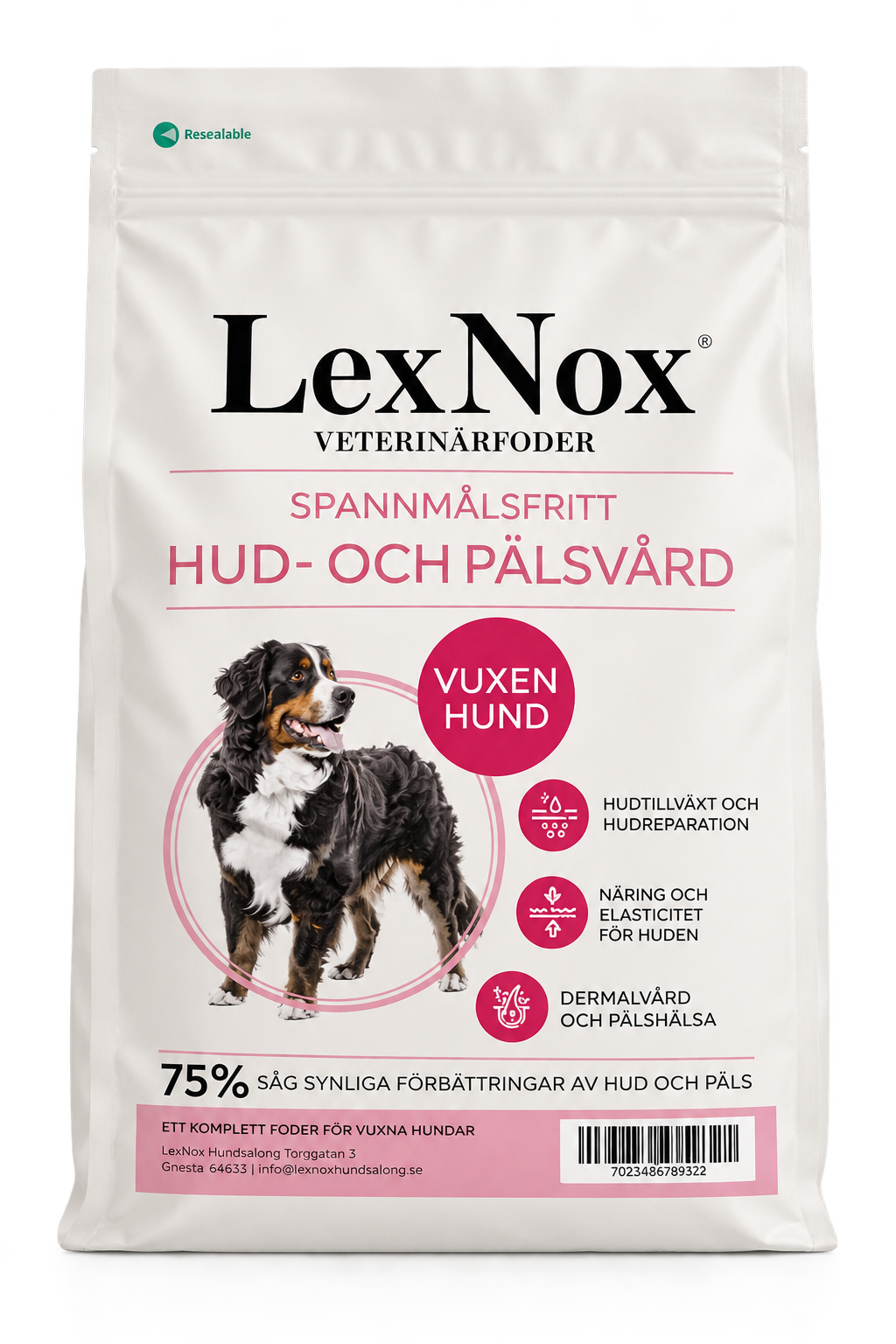 LexNox Veterinärfoder Hud och Pälsvård 1,5 kg
